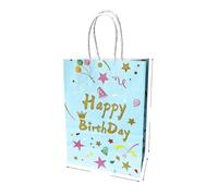 4 Unids Feliz Cumpleaños Bolsa de Regalo de Papel con Asa Feliz Cumpleaños Fiesta Dulces Bolsas de Embalaje Niños Fiesta de Cumpleaños Favores Bolsas-4pcs_g-15x21x8cm 4pcs