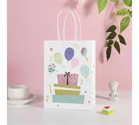4 Unids Feliz Cumpleaños Bolsa de Regalo de Papel con Asa Feliz Cumpleaños Fiesta Dulces Bolsas de Embalaje Niños Fiesta de Cumpleaños Favores Bolsas-A 4pcs-15x21x8cm 4pcs