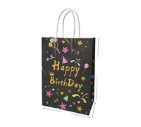 4 Unids Feliz Cumpleaños Bolsa de Regalo de Papel con Asa Feliz Cumpleaños Fiesta Dulces Bolsas de Embalaje Niños Fiesta de Cumpleaños Favores Bolsas-4pcs_e-15x21x8cm 4pcs