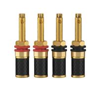 4 unids HiFi Audio Binding Post Hembra Banana Jack Conector Columna Larga Sin Soldadura