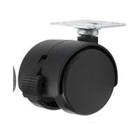 4 unids/lote 1/1, 5/2 pulgadas ruedas de nailon muebles con ruedas eléctricas de freno circlip de plástico(Flat- Brake,2-Inch)