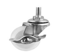 4 unids/lote 2 pulgadas/2,5 pulgadas/3 pulgadas fijación de ruedas de PP blanco/tornillo de rueda de freno M8/10/12 luz de soporte de exhibición(M8x15 Brake,3 Inch)