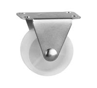 4 unids/lote 2 pulgadas/2,5 pulgadas/3 pulgadas fijación de ruedas de PP blanco/tornillo de rueda de freno M8/10/12 luz de soporte de exhibición(Fixed,3 Inch)