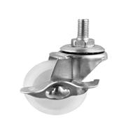 4 unids/lote 2 pulgadas/2,5 pulgadas/3 pulgadas fijación de ruedas de PP blanco/tornillo de rueda de freno M8/10/12 luz de soporte de exhibición(M10x25 Brake,3 Inch)