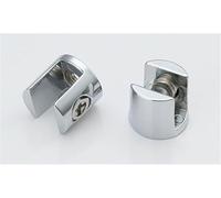 4 Unids/lote Abrazadera De Vidrio Soportes Chapados En Aleación Zinc Acabado Cromado Soporte For Estante Abrazaderas Clip de Aleación Ajustable(K136-12 4pcs)