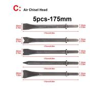 4 unids/lote Air Hammer Head Air Chisel Acero duro Impacto Sólido Martillo Herramienta Neumática Herramienta for golpear/eliminación de oxidación(Air Chisel Head-5pcs)