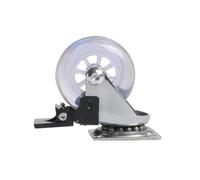 4 unids/lote de ruedas de 2 pulgadas, rueda de cristal transparente Pu con muebles de freno, tirador de armario Universal de múltiples especificaciones(2 Inch-Screw)