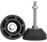 4 unids/lote diámetro 60mm * M12/M14/M16 Nylon reforzado nivelación ajustable Protector de suelo antideslizante copas for pies Base pierna(D60 X M16x60mm)