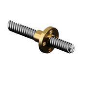 4 unids/lote impresora 3D T8 tornillo 8mm tornillo de plomo 300mm 350mm 400mm 500mm con tuerca de latón 4 inicio eje Z accesorios de eje de carril lineal(100MM)