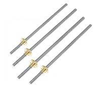 4 Unids/lote Impresora 3D T8 Tornillo De Plomo OD 8mm Paso 2mm Plomo 8mm 200mm 250mm 300mm 350mm 400mm 450mm 500mm Con Tuerca For Reprap(300MM)