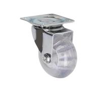 4 unids/lote ruedas de 2 pulgadas Pu rueda de cristal transparente con freno muebles Universal especificación múltiple tirador de gabinete(2 Inch-Flat-Brake)