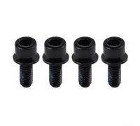 4 Unids M6 Tornillos de pinza de freno de disco hidráulicos Tornillos de montaje de acero Negro para sujetadores de bicicleta para bicicleta de carretera de montaña Hardware