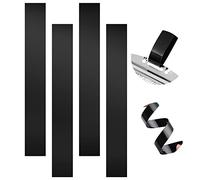 4 unids Mylar correas Snare Black Strip Snare Wire Marching Snare Wire Trapping Kit Snare Drum Wire Snare Wire Belt para 14 pulgadas Snare Drum