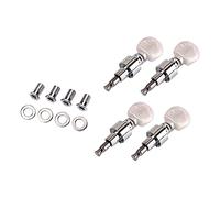 4 Unids/pack Afinador De Banjo Máquina Con Engranajes Clavijas Perladas Afinación 4 Teclas De Tono De Cabeza Accesorios Para Instrumentos Musicales Juego De Llaves Clavijas Perillas Cabezales De