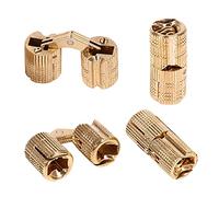 4 unids/pack bisagra oculta de latón bisagra invisible de barril para caja de joyería DIY artesanía a mano oro (12mm)