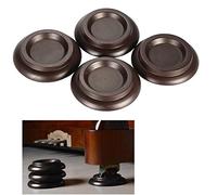 4 unids/pack de madera maciza vertical para piano Caster tazas, antideslizante y anti-ruido EVA antideslizante Mat Pad Pad marrón