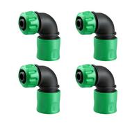 4 unids/pack manguera de jardín adaptadores en ángulo recto conexión rápida accesorios ABS adecuados para ducha lavado automotriz riego conector de manguera de jardín a prueba de fugas