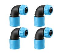 4 unids/pack manguera de jardín adaptadores en ángulo recto conexión rápida accesorios ABS adecuados para ducha lavado automotriz riego conector de manguera de jardín a prueba de fugas