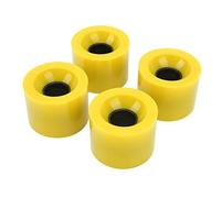 4 unids pu monopatín rueda reemplazo bajo ruido multifuncional país surf rodilergasters (amarillo)