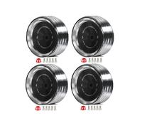4 Unids/Set 1.9 Pulgadas Metal Retro Espejo Cubo de Rueda para SCX10 -4 RC Accesorios de Modificación de Coche Universal Negro A