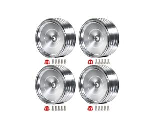 4 Unids/Set 1.9 Pulgadas Metal Retro Espejo Cubo de Rueda para SCX10 -4 RC Accesorios de Modificación de Coche Universal Plata A