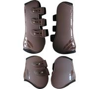 4 Unids/set Botas De Tendón De Caballo, Botas De Protección De Pata De Caballo Trasera Delantera Abierta Botas De Soporte De Caballo Que Absorben Los Golpes Para Saltar Montar En Sendero Y Participar