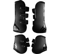 4 Unids/set Botas De Tendón De Caballo, Botas De Protección De Pata De Caballo Trasera Delantera Abierta Botas De Soporte De Caballo Que Absorben Los Golpes Para Saltar Montar En Sendero Y Participar