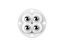 4 unids/set caja de almacenamiento de muebles conveniente y solución de movimiento de mesita de noche-rueda Universal de bola de 4 cuentas silenciosa autoadhesiva(4PCS Black)