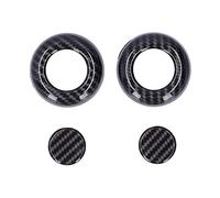 4 unids/Set Cubierta de Anillo de botón de reposacabezas Delantero Estilo de Fibra de Carbono Apto para 2020-2021