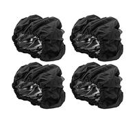 4 Unids/set Cubiertas de Protección de Rueda de Cochecito Negro Protector de Neumáticos de Silla de Ruedas para Niños Cochecito de Bebé Jogger Ruedas Cubiertas de Protección(L)