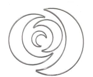 4 Unids/Set Dream Catcher Hoop Metal Mald Crescent Macrame Craft Hoop Solded Hoop Diy Accesorios Hecho a Mano