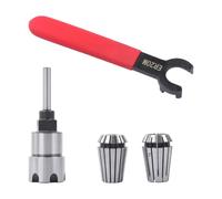 4 unids/set ER20 Pinza de resorte con adaptador de extensión de vástago de 1/4 pulgadas, pinza de fresado de torno y llave tipo M