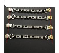 4 unids/set extensores de chaleco de motocicleta rider biker Chainmail para chaleco de motocicleta chaqueta hombre mujer motero botones hebillas extensores-largos