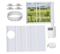 4 unids/set Kit de ventilación de ventana de CA portátil Kit de sello de ventana de CA ajustable 4 en 1 para 5 9 y 5 1