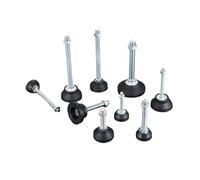 4 unids/Set Pie de Mueble Ajustable Hilo Nylon Metal Deslizamiento nivelación pies M8 M10 M12 diámetro. Soporte Universal de Almohadilla Protectora de 40/50 mm(50XM10X80)