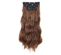 4 unids/set pinza de pelo sintético en extensiones de cabello de doble trama gruesas y onduladas largas for mujeres Extensiones de Cabello(12,18 inch)
