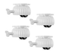 4 unids/set rotación de 360 ° ruedas silenciosas for muebles ruedas de carga rueda Universal rueda giratoria autoadhesiva for gabinete(4Pcs White)