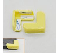 4 Unids/set Seguridad para bebés en forma de L Cubierta protectora transparente Mesa Protectores de esquina Muebles de protección para niños Protectores de esquina de borde, amarillo