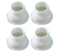 4 unids silicona flexible manguera de drenaje sellos para lavadora Tubos de drenaje acoplamientos de tubería de alcantarillado y desagües de piso de baño (blanco)