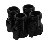 4 válvulas de cierre de manguera de jardín de plástico, conector de manguera para sistema de riego