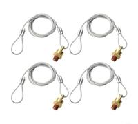 4 válvulas de drenaje de tanque de aire NPT de 1/4 pulgadas, cable de tracción de latón para sistema de freno de compresor de aire, liberación de humedad de 200 PSI para tanques de más de 80 galones