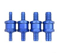 4 válvulas de retención antirretorno de 6 mm, 8 mm, 10 mm, 12 mm, aleación de aluminio, línea de combustible de 1 vía para carburador de agua diésel de gasolina, sistemas de baja presión, rojo y azul
