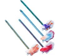 4 varillas de entrenamiento para peces, para peces Betta Flare Stick - Betta Fish Training - Varilla de entrenamiento de peces - para acuarios pequeños y acuarios