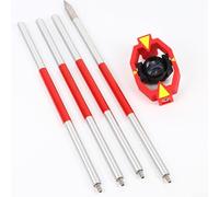4 varillas de medición con espejo de estación total de aleación de aluminio para un mejor rendimiento de medición (0 mm)