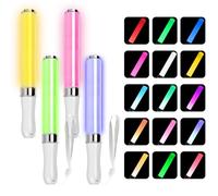 4 varillas luminosas, barras luminosas LED, 15 colores, cambiantes, varitas, varitas, varitas, accesorios para fiestas, bodas, clubes, carnaval, fiestas, cumpleaños, conciertos, accesorios