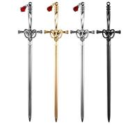 4 varillas para el pelo, horquillas, chino, pasador para el pelo, flecha chopsticks chinos, accesorios para el pelo, marcapáginas, marcador de espada, retro, viene con colgante de cristal para los