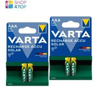 4 VARTA RECHARGE ACCU SOLAR AAA BATTERIES LR03 550mAh NiMH 2BL HR03 1.2V NUEVO