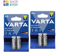 4 VARTA ULTRA LITIO AA LR6 BATTERIES FR14505 6106 1.5V MIGNON EXP 2038 2BL NUEVO