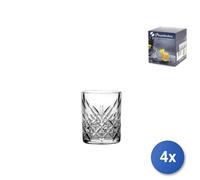 4 Vasos Para Licor Timeless En Vidrio Con Borde Dorado Cl 06 Pasabahce