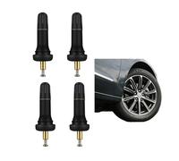 4 Vástagos de Válvula para Sensores de Neumáticos TPMS, Válvula de Presión de Neumáticos en Goma y Metal, Kit de Accesorios para Monitoreo de Presión de Neumáticos en Automóviles, válvula de neumático